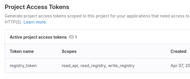 Setting up Access Tokens